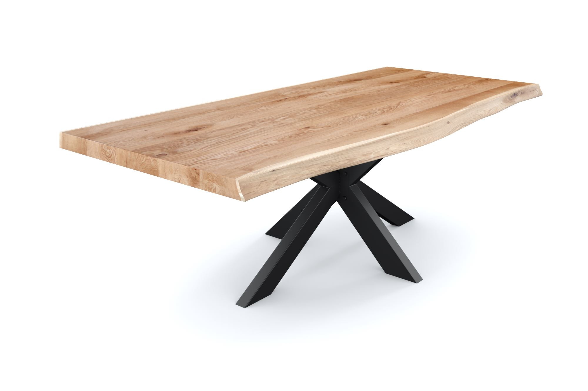 NUR für unsere Baumstamm Tischplatten !!! 2 Trapez Tischgestelle in Schwarz 