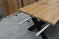 Tisch mit Baumkante und Ansteckplatte 160x95cm