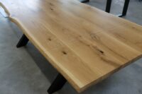 Tisch mit Baumkante und Ansteckplatte 160x95cm
