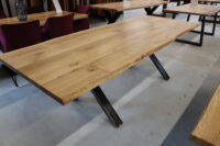 Tisch mit Baumkante und Ansteckplatten 180x100cm