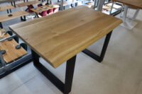 Eiche Rustikal Tisch Baumkante 4 cm - 140x80cm U-Gestell