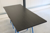 Tischplatte aus Eiche schwarz gebeizt in 200x90cm