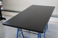 Schwarze Tischplatte aus Eiche in 180x90cm