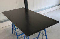 Schwarze Tischplatte aus Eiche in 180x90cm