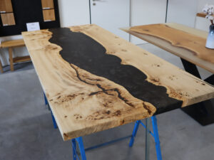 Tischplatte aus Pappel Epoxidharz, Rivertable in 200x90cm