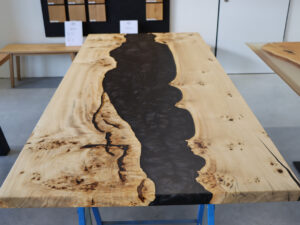 Tischplatte aus Pappel Epoxidharz, Rivertable in 200x90cm