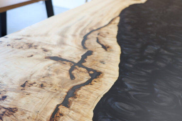 Tischplatte aus Pappel Epoxidharz, Rivertable in 200x90cm