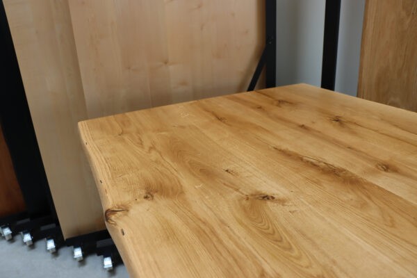 Tischplatte mit Baumkante aus Eiche in 200x100cm